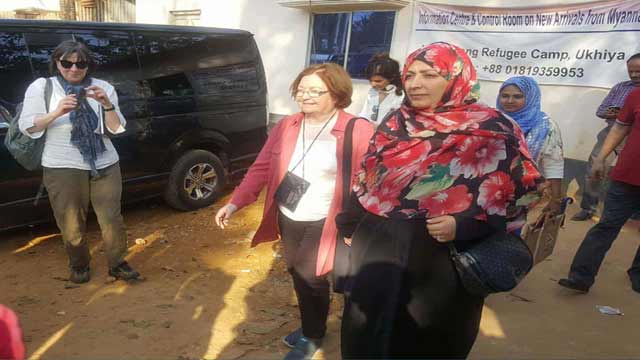 নোবেল জয়ী ৩ নারীর রোহিঙ্গা ক্যাম্প পরিদর্শন