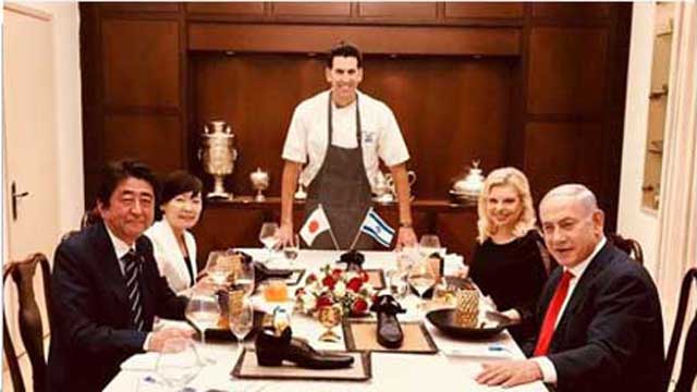 জাপানের প্রধানমন্ত্রীকে জুতায় খাবার পরিবেশন করল ইসরায়েল!
