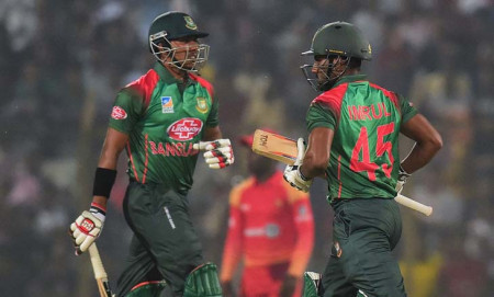 সৌম্য-ইমরুলের জোড়া সেঞ্চুরিতে জিম্বাবুয়েকে ধবলধোলাই